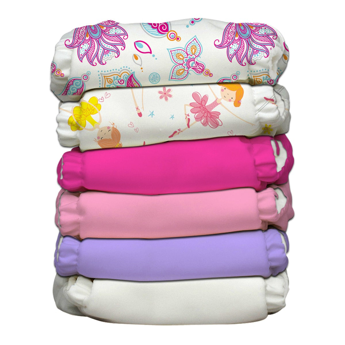 Charlie Banana Stoffwindeln - Girly 6er-Pack