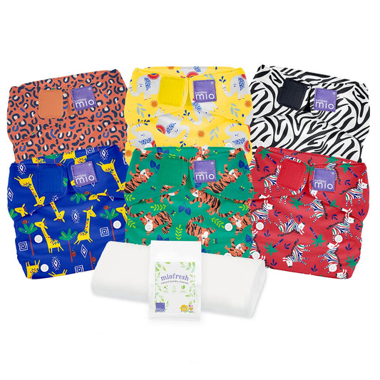 Bambino Mio Stoffwindeln Safari Party 6er-Pack