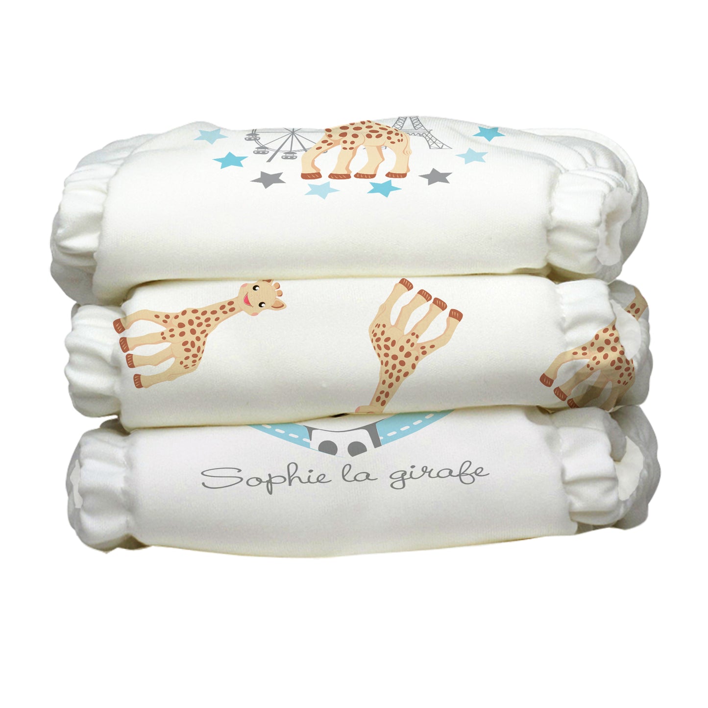 Charlie Banana Stoffwindeln - Classic Sophie La Girafe 3er