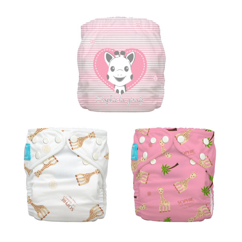Charlie Banana Stoffwindeln - Pink Sophie La Girafe 3er