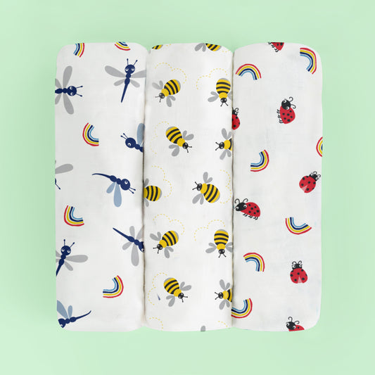 Mulltücher Käferleben (3er-Packung)