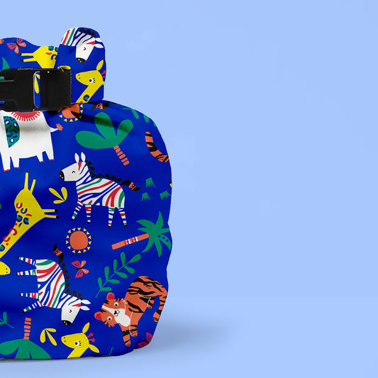 Windelbeutel Safari Party Blau