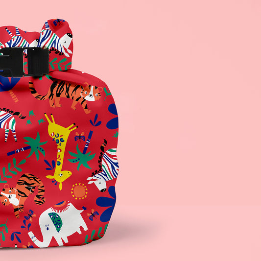 Windelbeutel Safari Party Rot