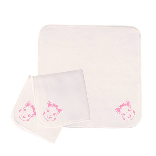 10 Reinigungstücher doppelseitig Sophie La Girafe Pink