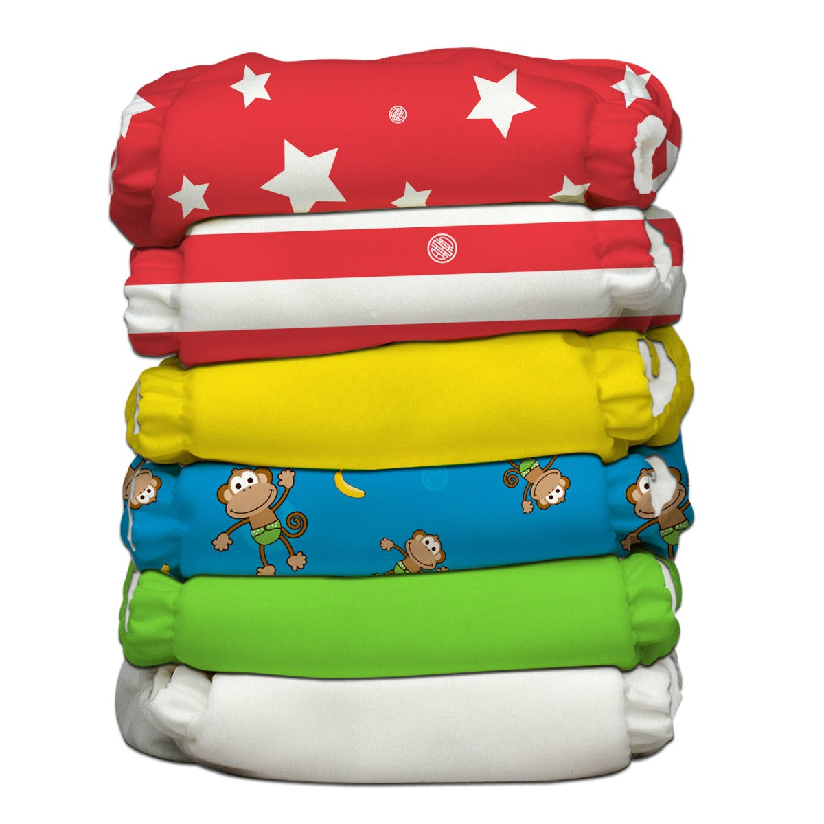 Charlie Banana Stoffwindeln - Circus Flair 6er-Pack