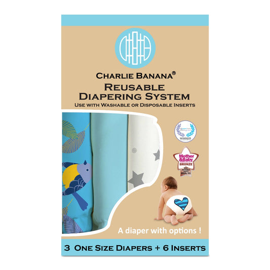 Charlie Banana Stoffwindeln - Little Twitter II 3er-Pack