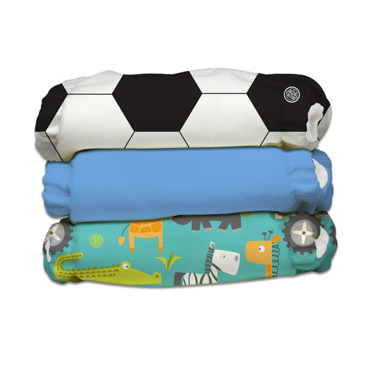 Charlie Banana One Size Stoffwindeln - Organic Safari 3er-Pack