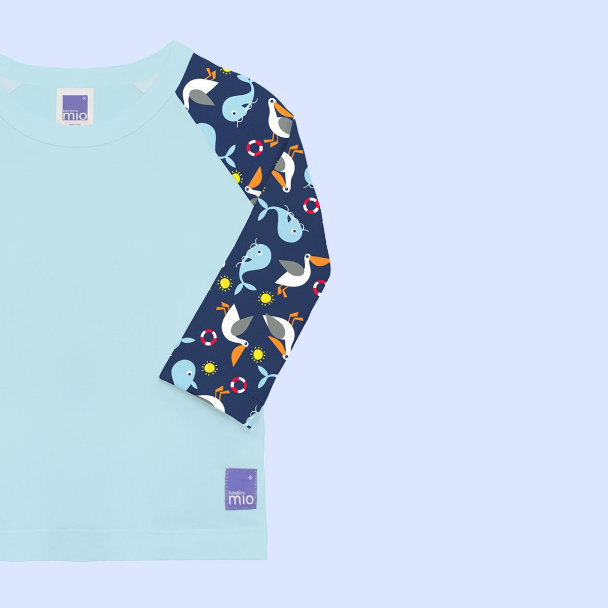 Bade-Shirt mit UV-Schutz blau