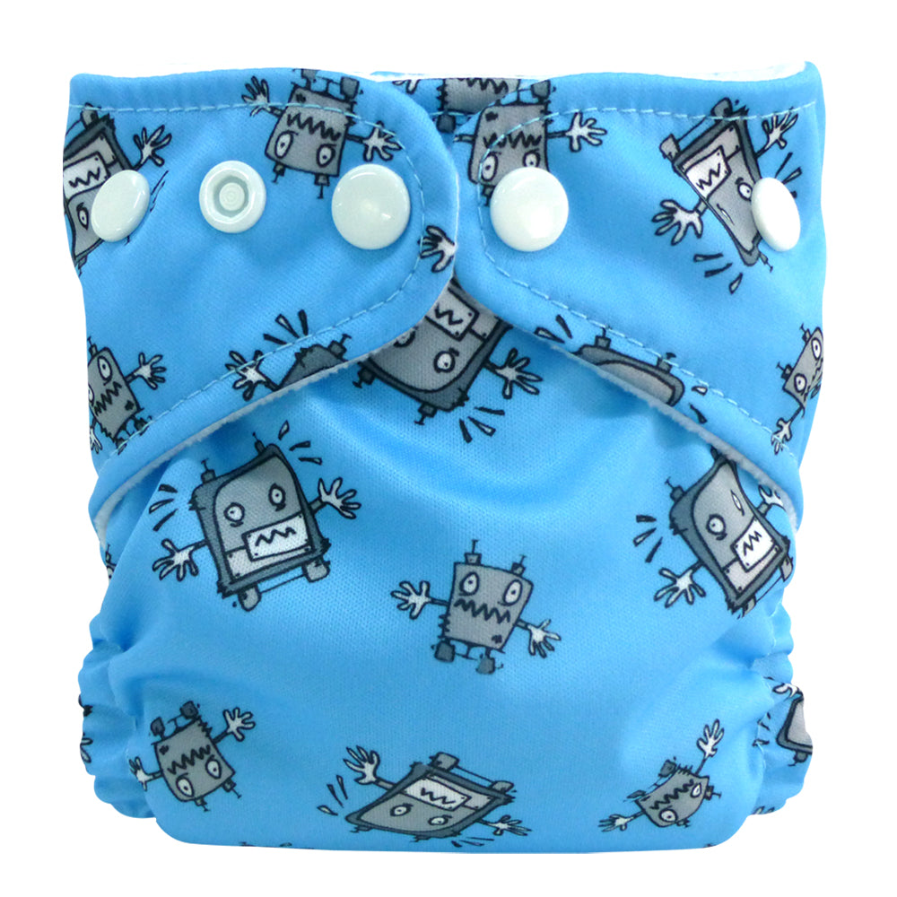 Charlie Banana Stoffwindel Newborn - Robot Boy