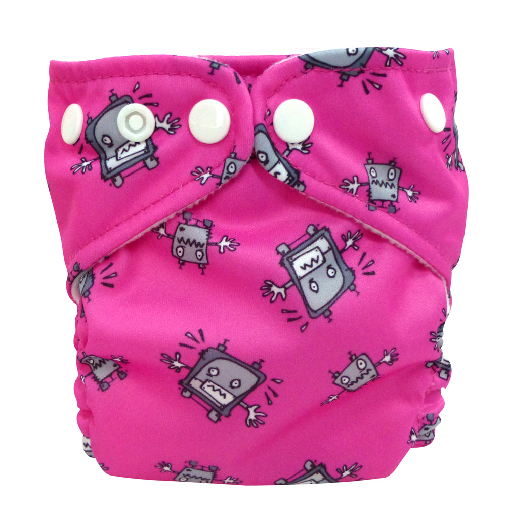 Charlie Banana Stoffwindel Newborn - Robot Girl